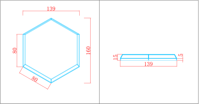 Hexagon Shaped 3d Acoustic Polyester Wall Panel