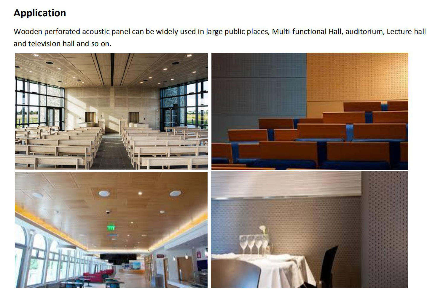 MDF Perforated Wood Acoustic Panel acoustic perforated panel