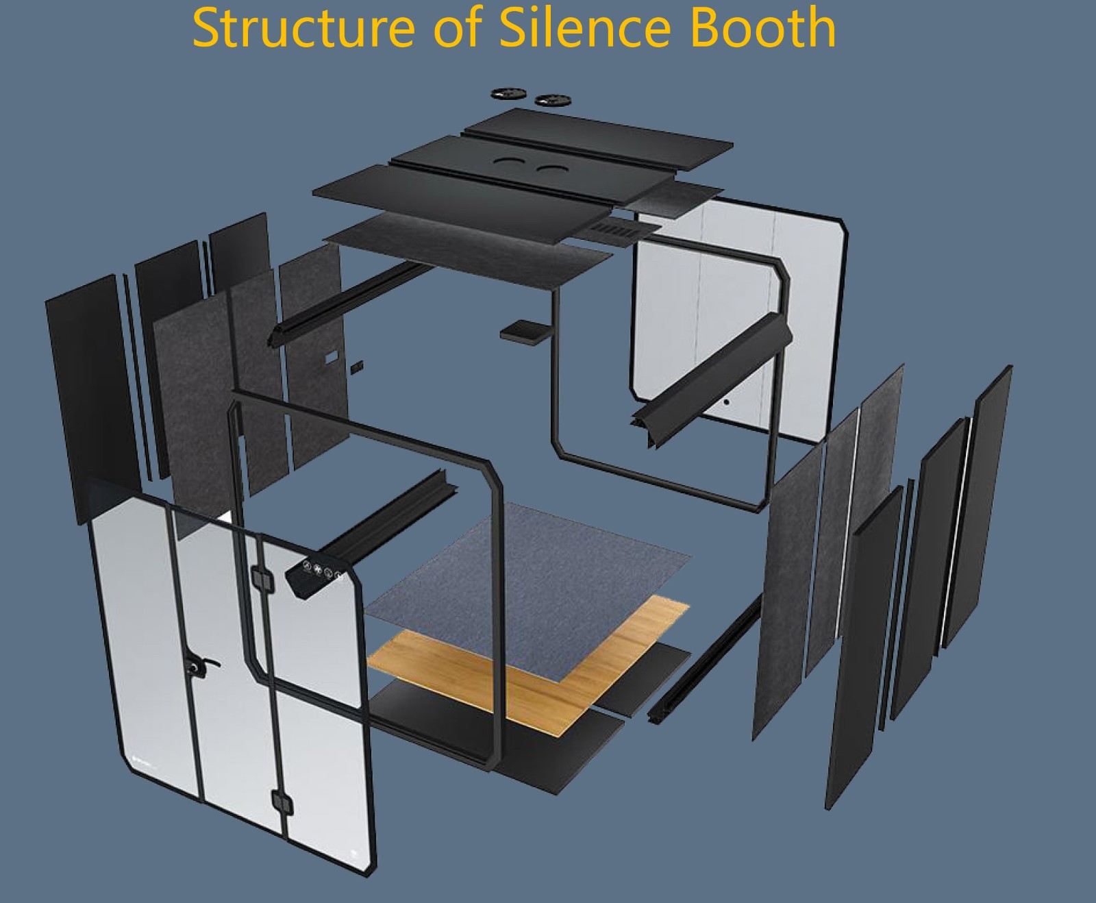 Easy Assemble Acoustic Diy Portable Office Soundproof Booth for Sale