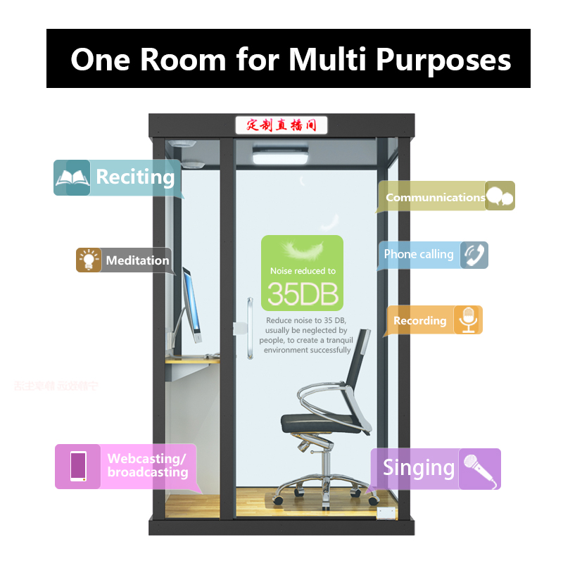 Office pod Singal Room with 3 Glass Walls for sale