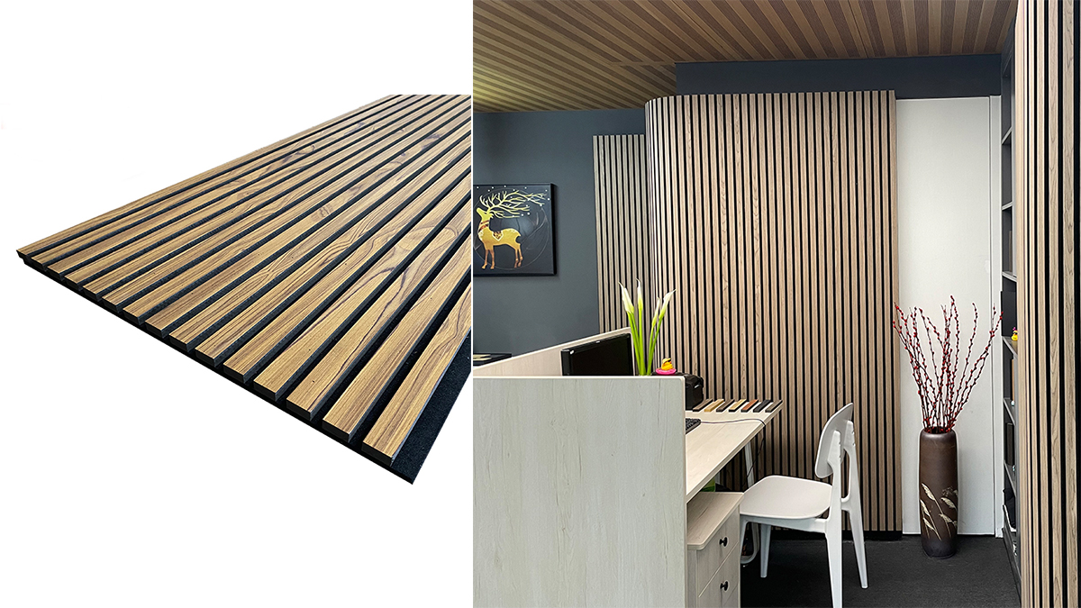 Wholesaler Akupanel modern wood slat accent wall