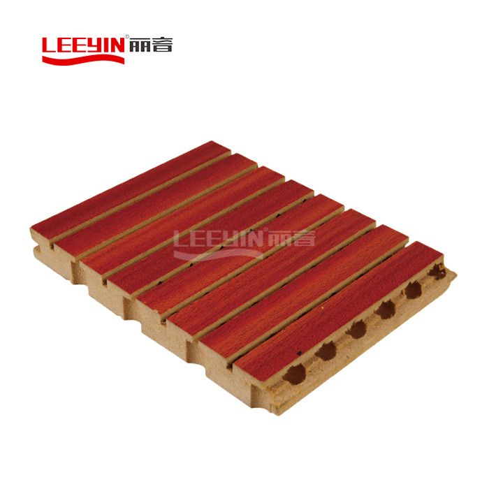13-3mm MDF Wooden Grooved Acoustic Panel with FR MDF