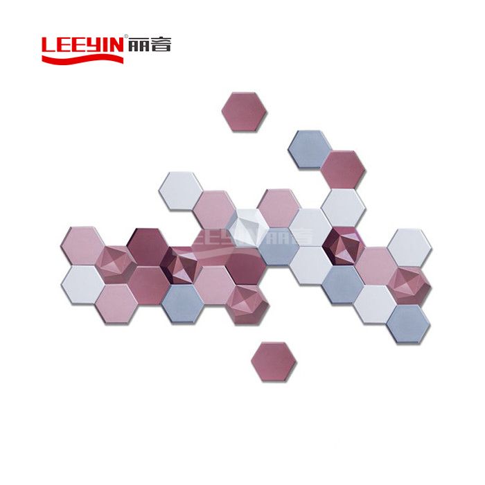 Hexagon Shaped 3d Acoustic Polyester Wall Panel 