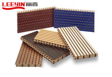 Installation process of grooved wood acoustic panel