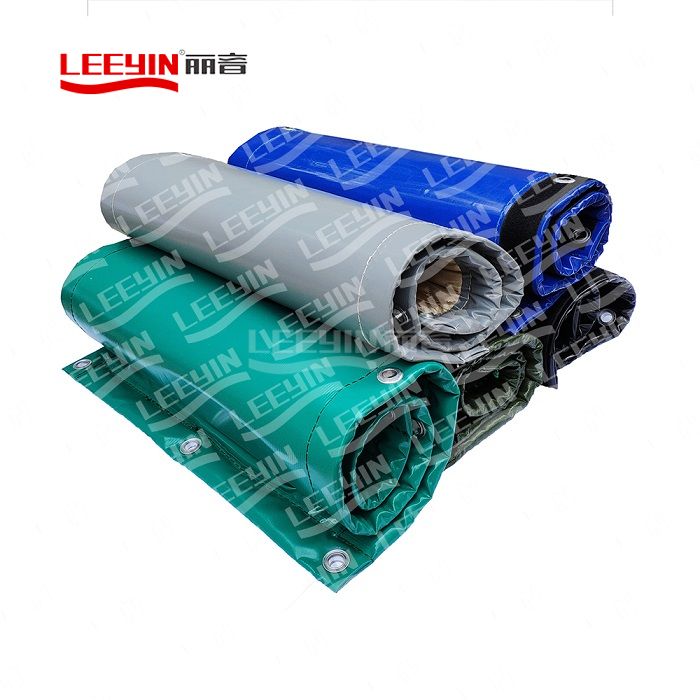 Outdoor temporary sound barrier acoustic blankets