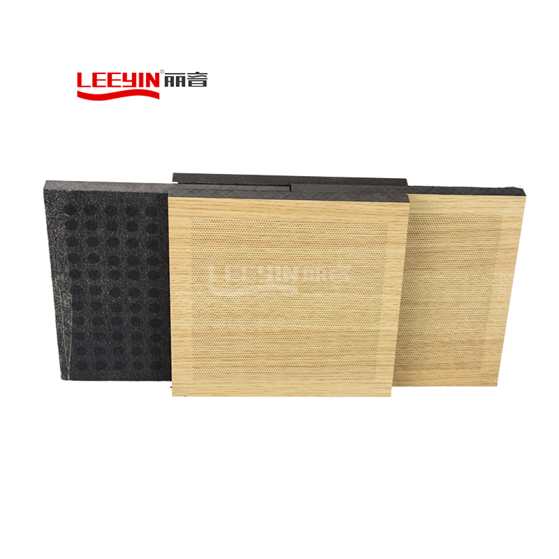 Black MDF Wooden Perforated Acoustic Panel