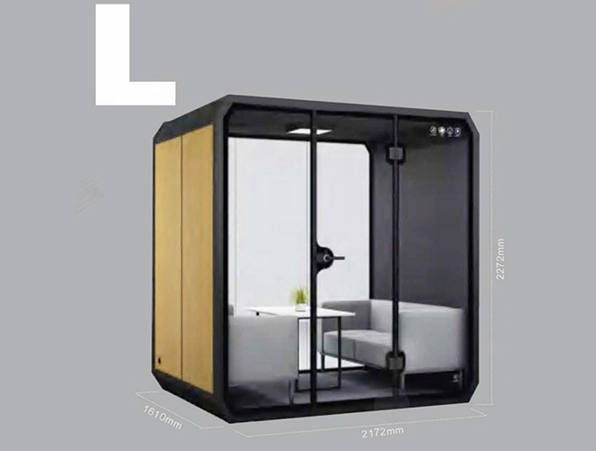 Modern portable soundproof recording booth for office