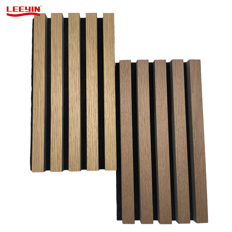 Acoustic slat wood wall panels