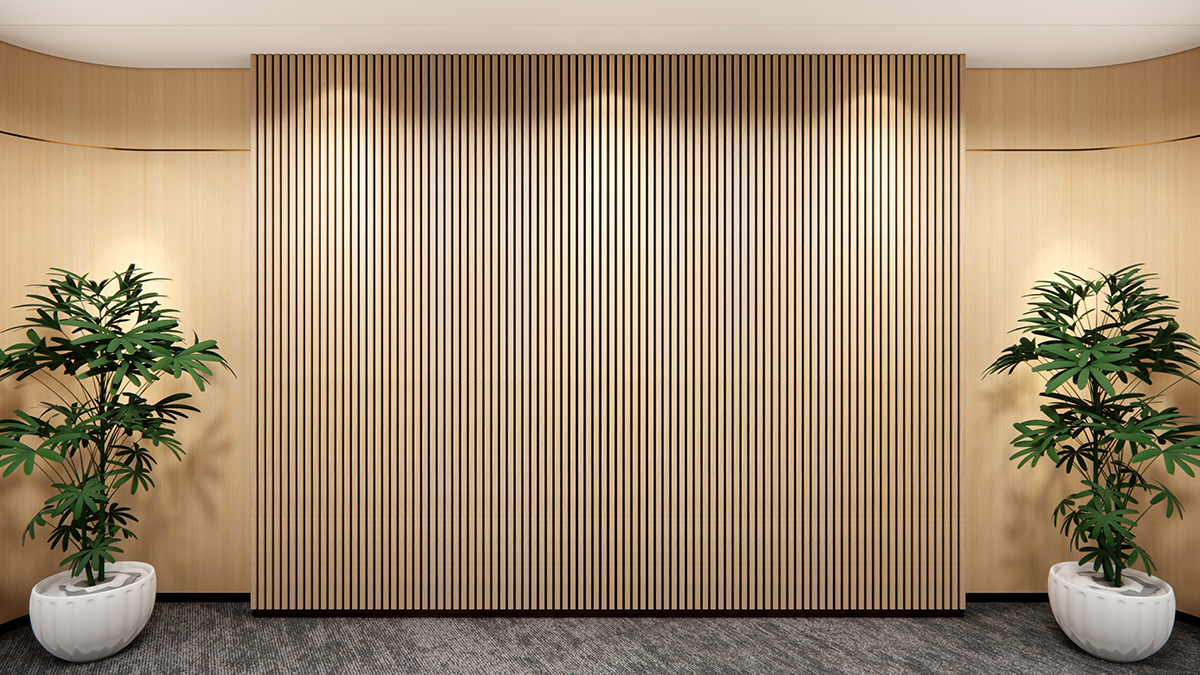 Interior Vertical Wood Slats Wall Covering MDF Wood Veneer Pet Acoustic  Panel for Theater - China Exterior Wall Decorative Panel, Acoustic Panel