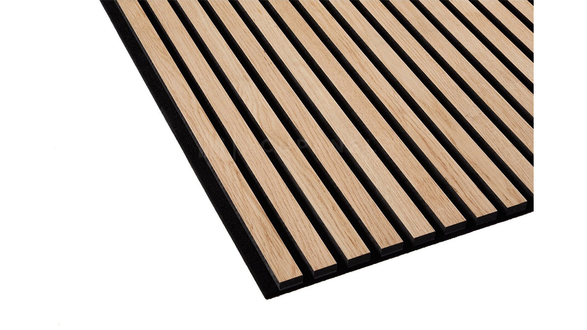 Acoustic slat wall panel akupanel