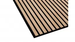 Acoustic slat wall panel akupanel