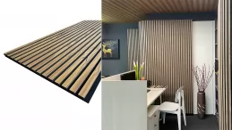 Acoustic slat wall panel