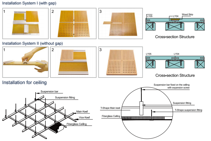 perforated wood acoustic panel