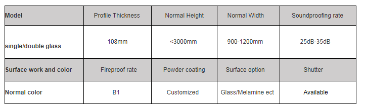 Aluminum Soundproof Glass Partition for Office