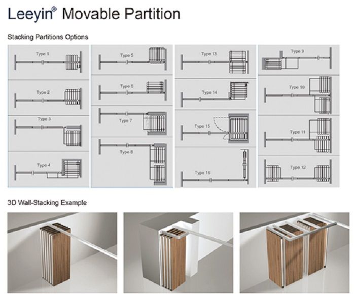 Wooden Operable Acoustic Movable Partition